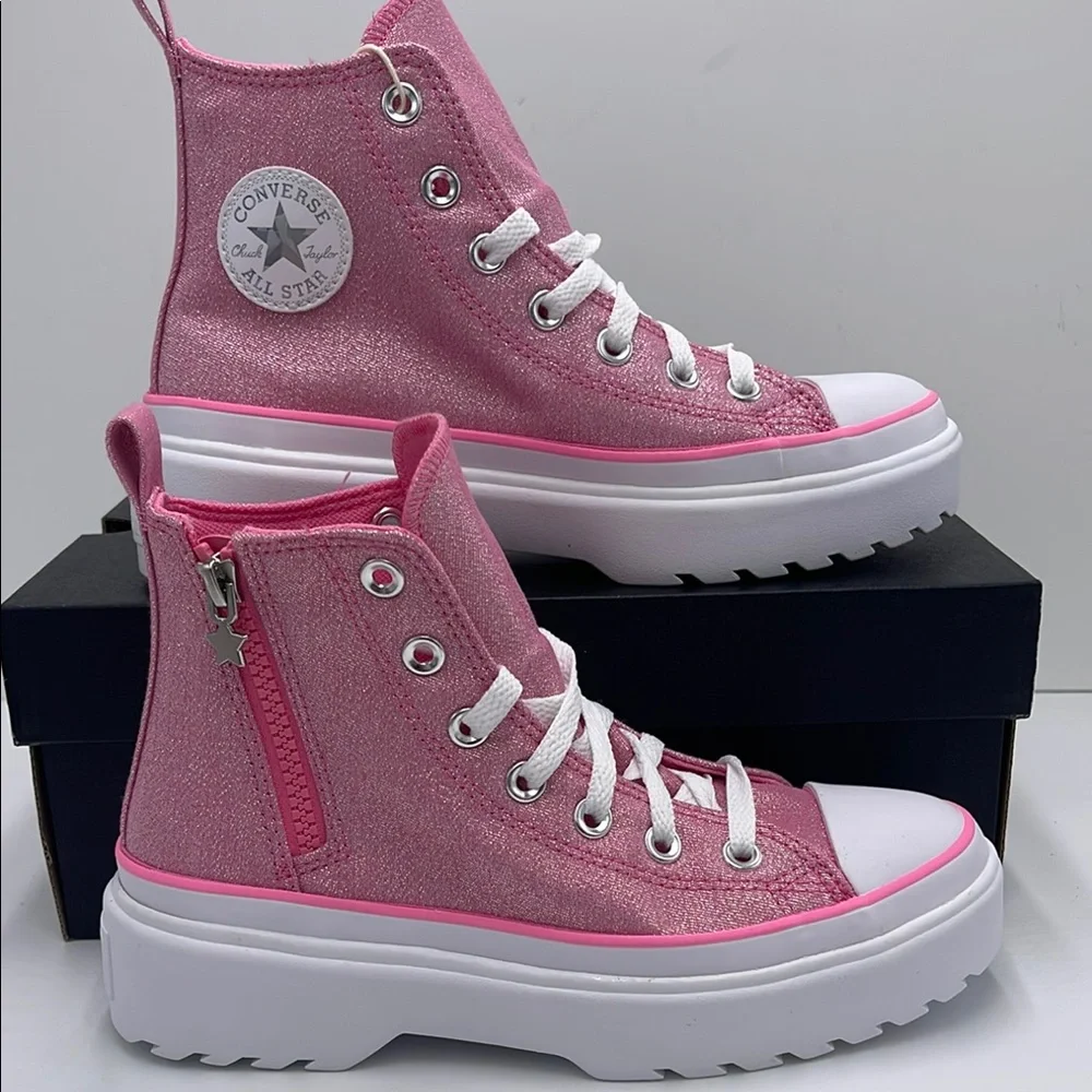 Converse WMNS A05230C
CTAS LUGGED LIFT HI OOPS PINK/WHITE/BLK Platform Sneakers - Picture 1 of 16